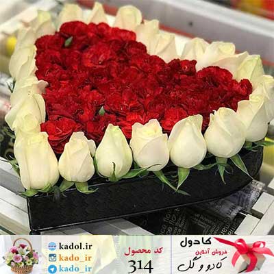 باکس گل رز قلب باکس گل رز قلب